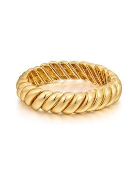 Gold Twisted Rope Bangle Bracelet - Women Jewelry